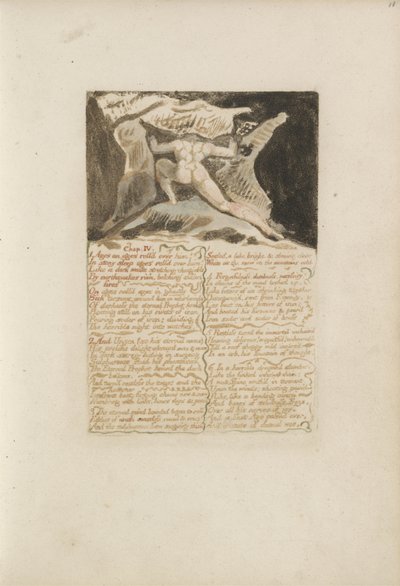 Chap: IV, Ages on ages rolld over him..., plate 13 from The First Book of Urizen, 1794 by William Blake